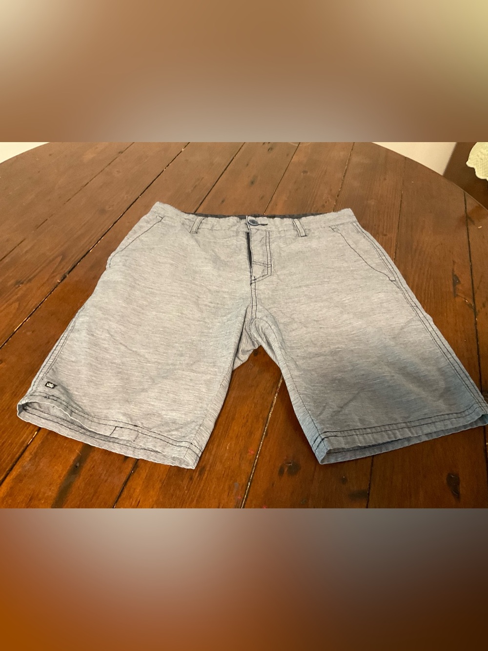 Micros Light Heather Gray Flat-Front Men's Shorts